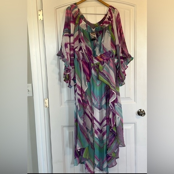 Ashley Stewart Watercolor Duster Cardigan  size 18-20 - Picture 3 of 9